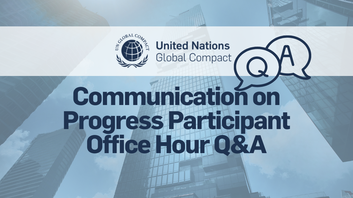 UN Global Compact Netzwerk Deutschland: Communication on Progress ...